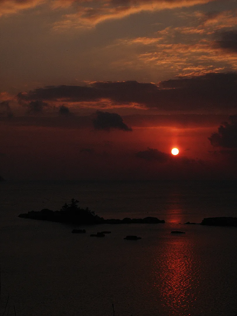 붉게 물든 대양의 끝, 고요한 저녁 노을 · 2009-01-25