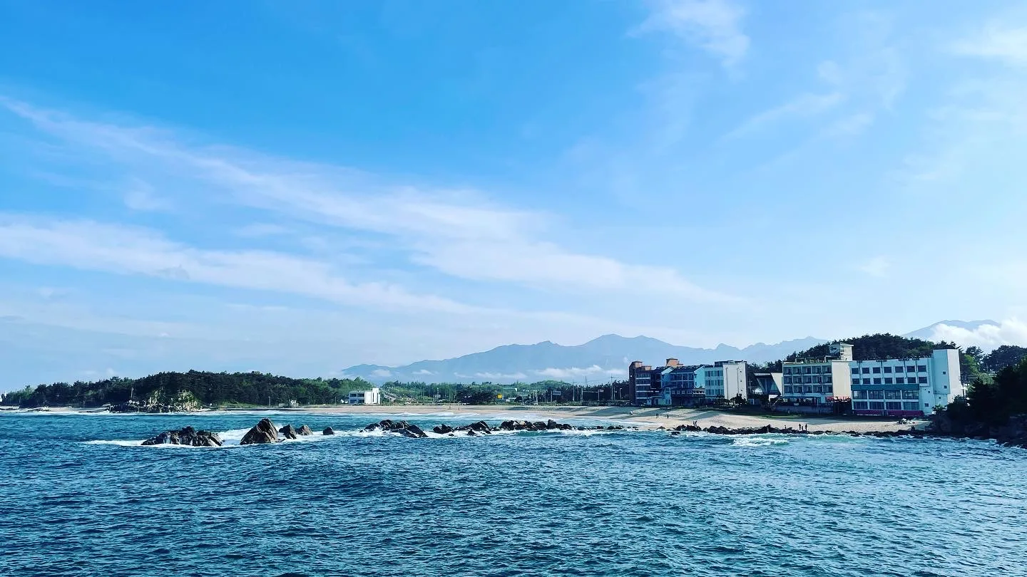 푸른 바다와 해안 마을이 어우러진 평화로운 풍경 · 분당주택공원, 성남시, 경기도, 대한민국 · 2022-05-09