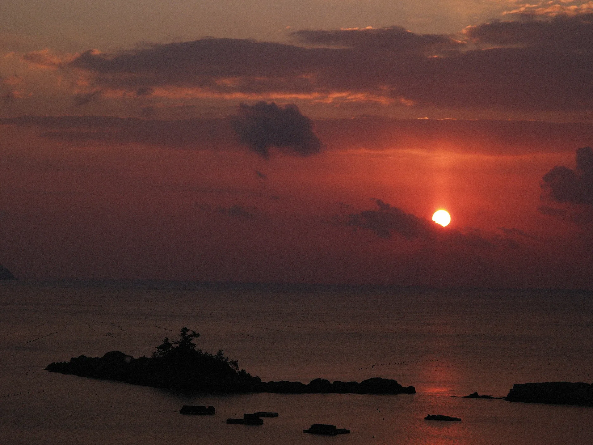 붉게 물든 대양의 끝, 고요한 겨울 노을 · 2009-01-25